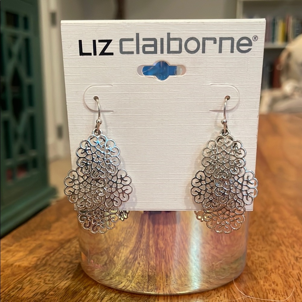 Liz Claiborne Silver Filigree Earrings